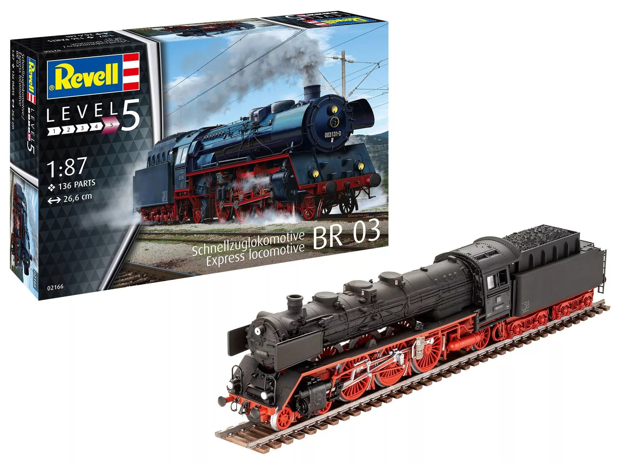 002166 German BR03 Locomotive with Tender (1:87 Scale) Model Kit