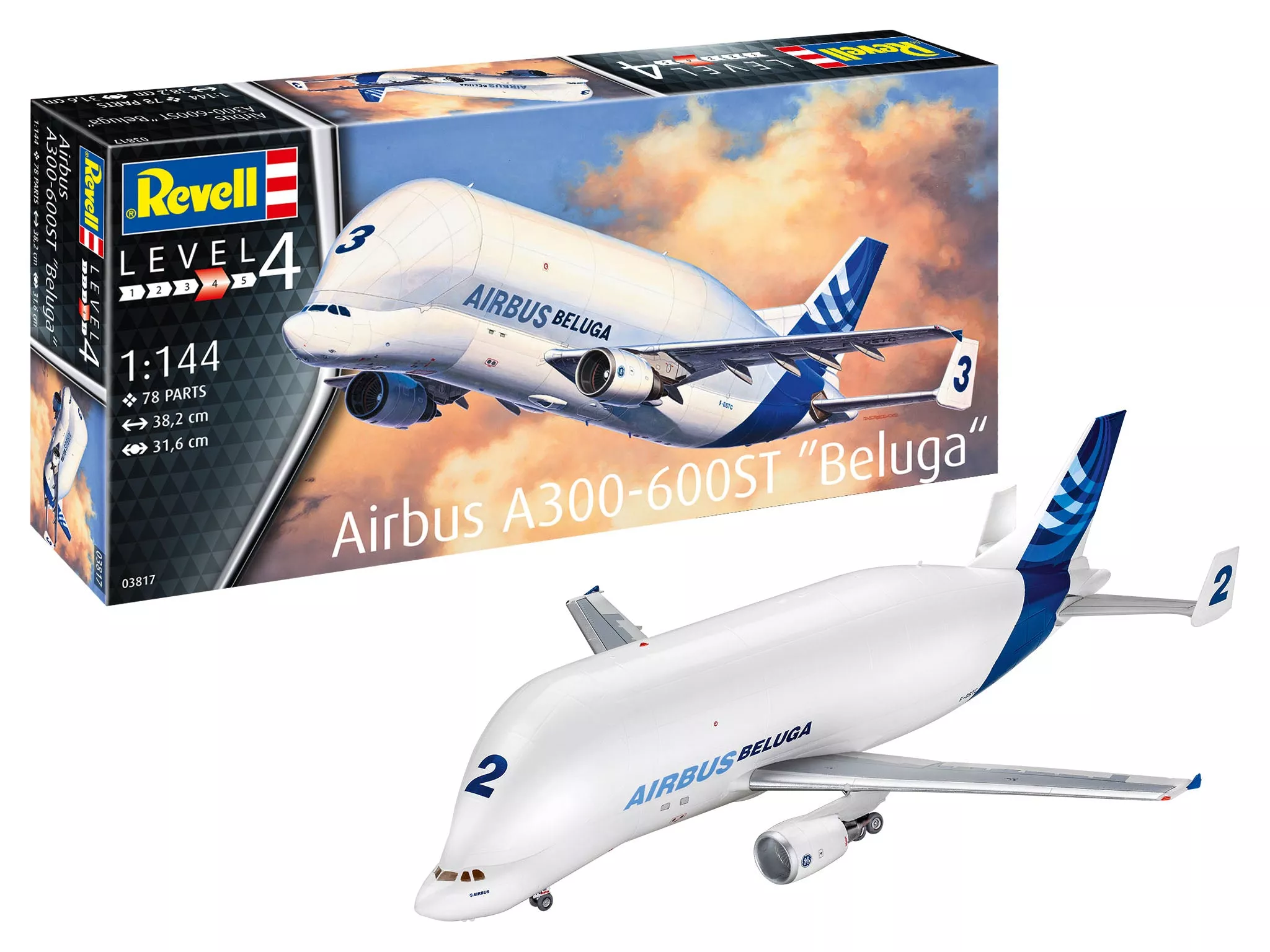 03817 Airbus A300-600ST Beluga (1:144 Scale) Model Kit
