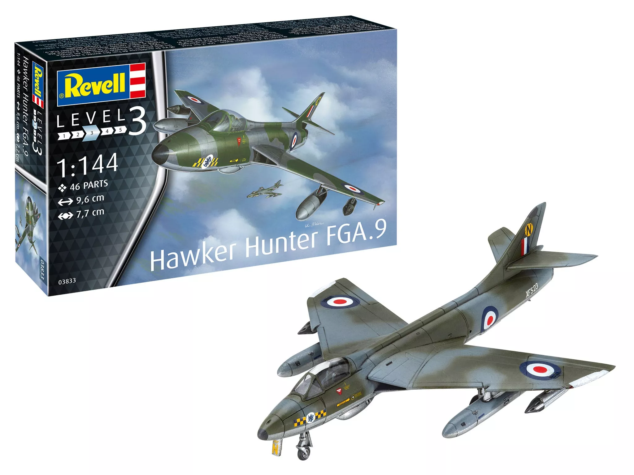 03833 British Hawker Hunter FGA.9 (1:144 Scale) Model Kit