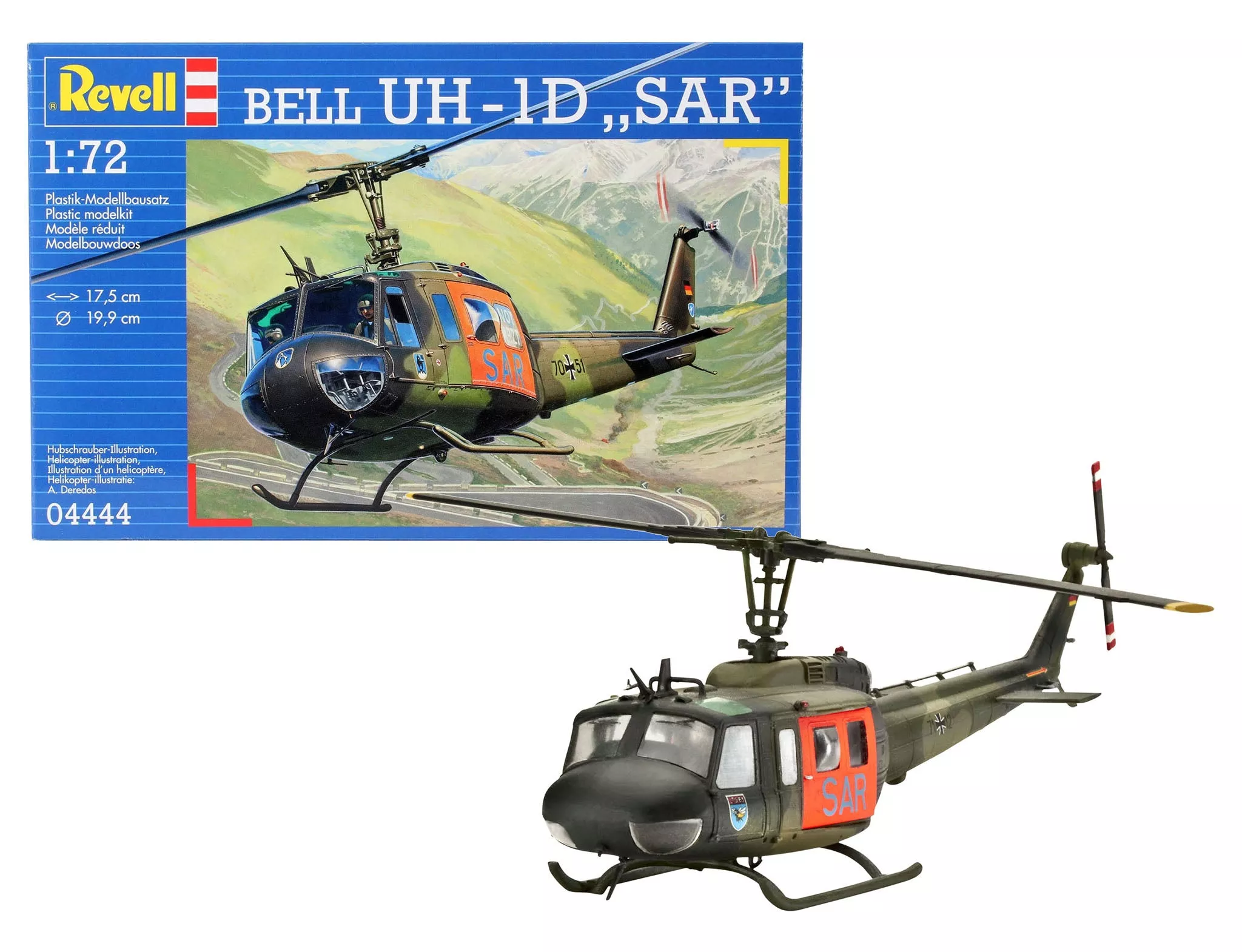 04444 German Bell UH-1D SAR (1:72 Scale) Model Kit