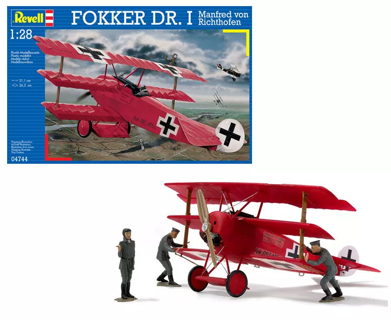 04744 Fokker Dr.I “Richthofen” (1:28 Scale) Model Kit