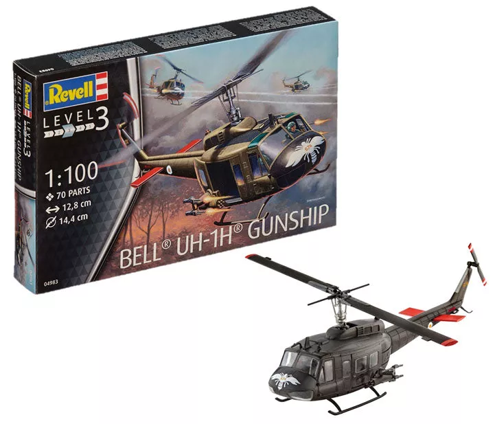04983 US Bell UH-1H Gunship (1:100 Scale) Model Kit