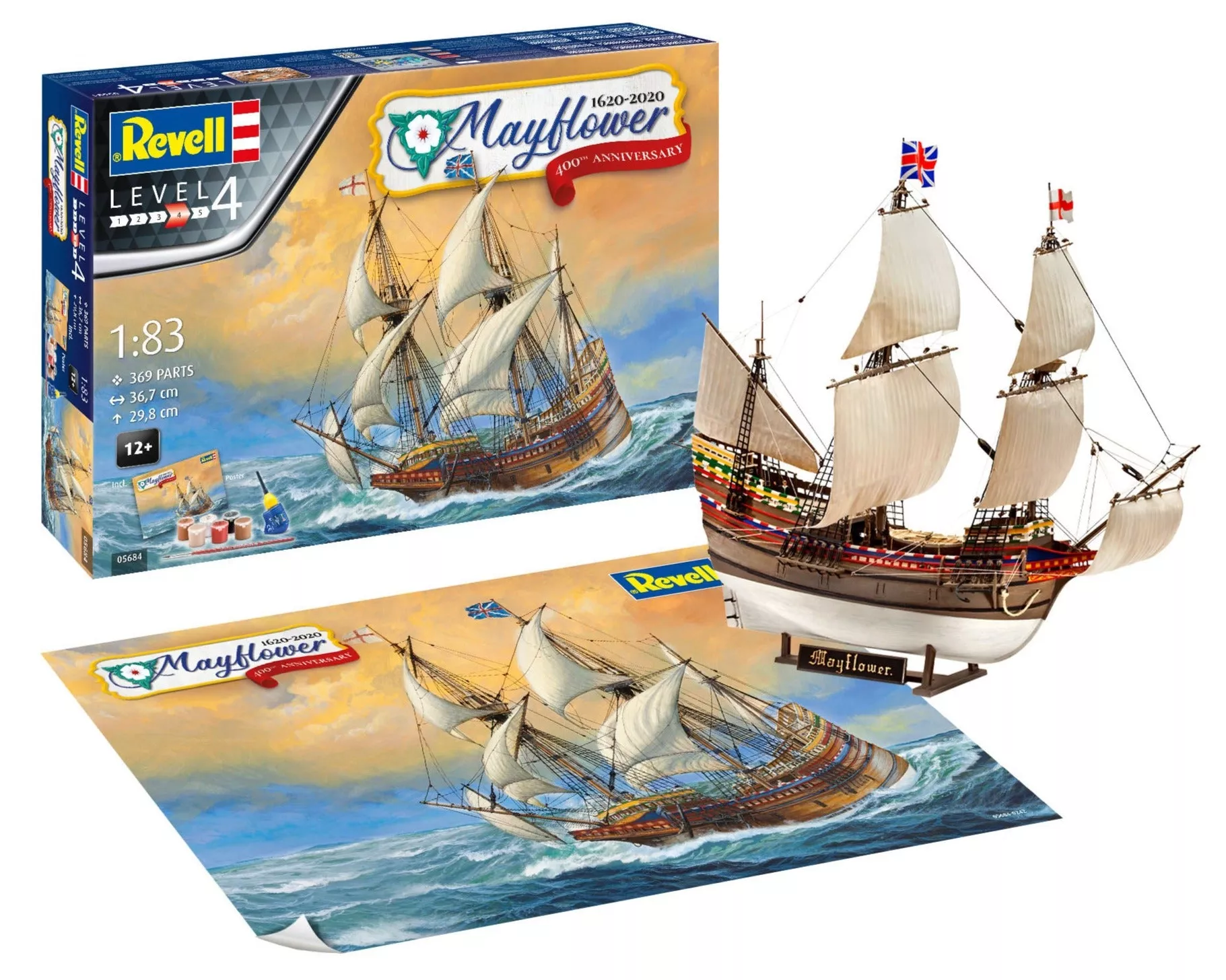 05684 Mayflower 400th Anniversary Gift Set (1:83 Scale) Model Kit