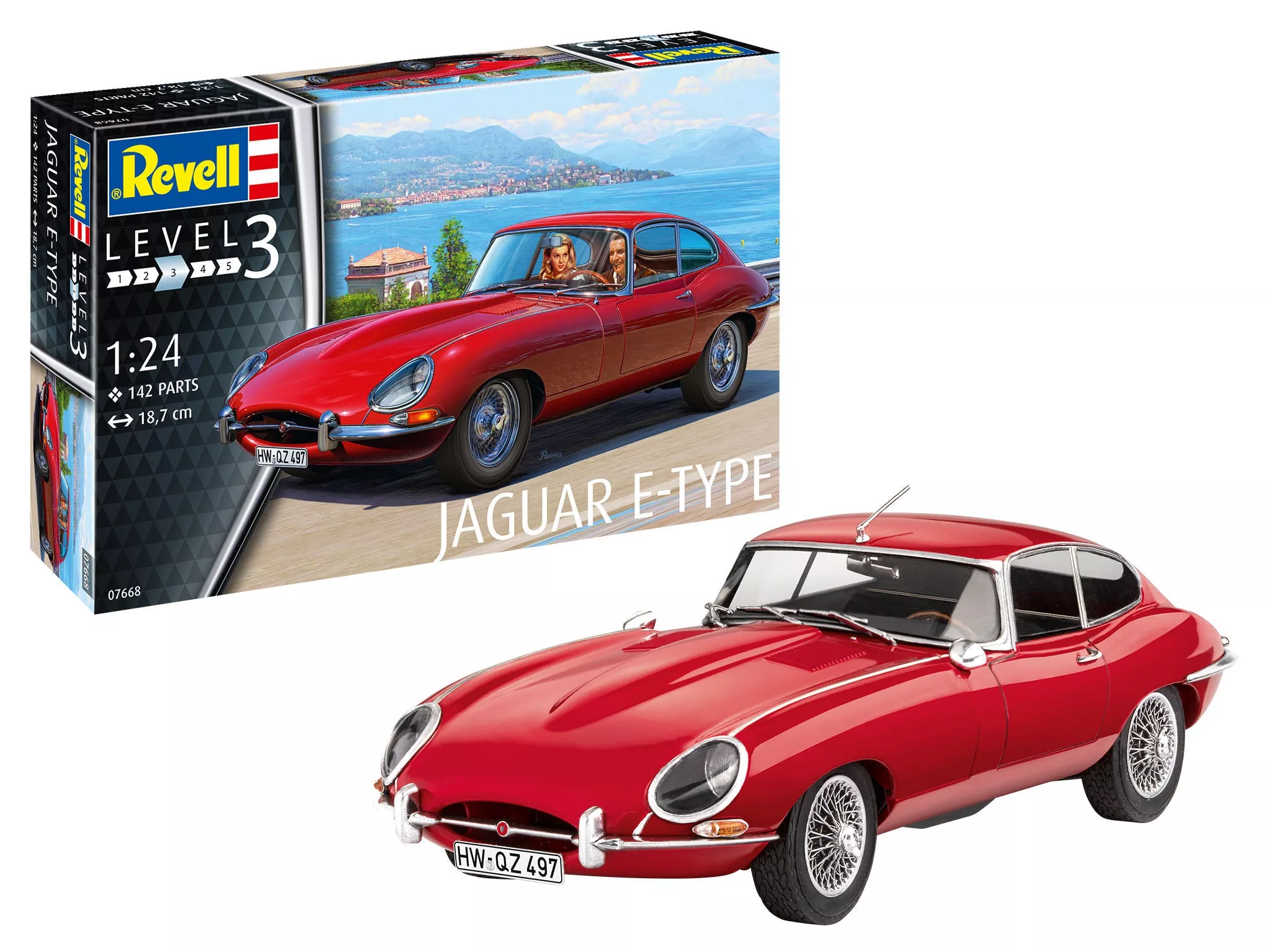 07668 Jaguar E-Type Coup (1:24 Scale) Model Kit