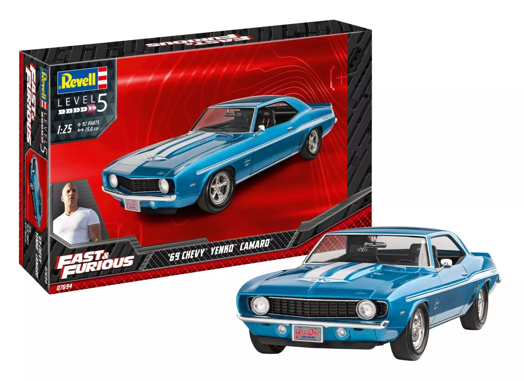 07694 Fast & Furious 1969 Chevy Camaro Yenko (1:25 Scale) Model Kit