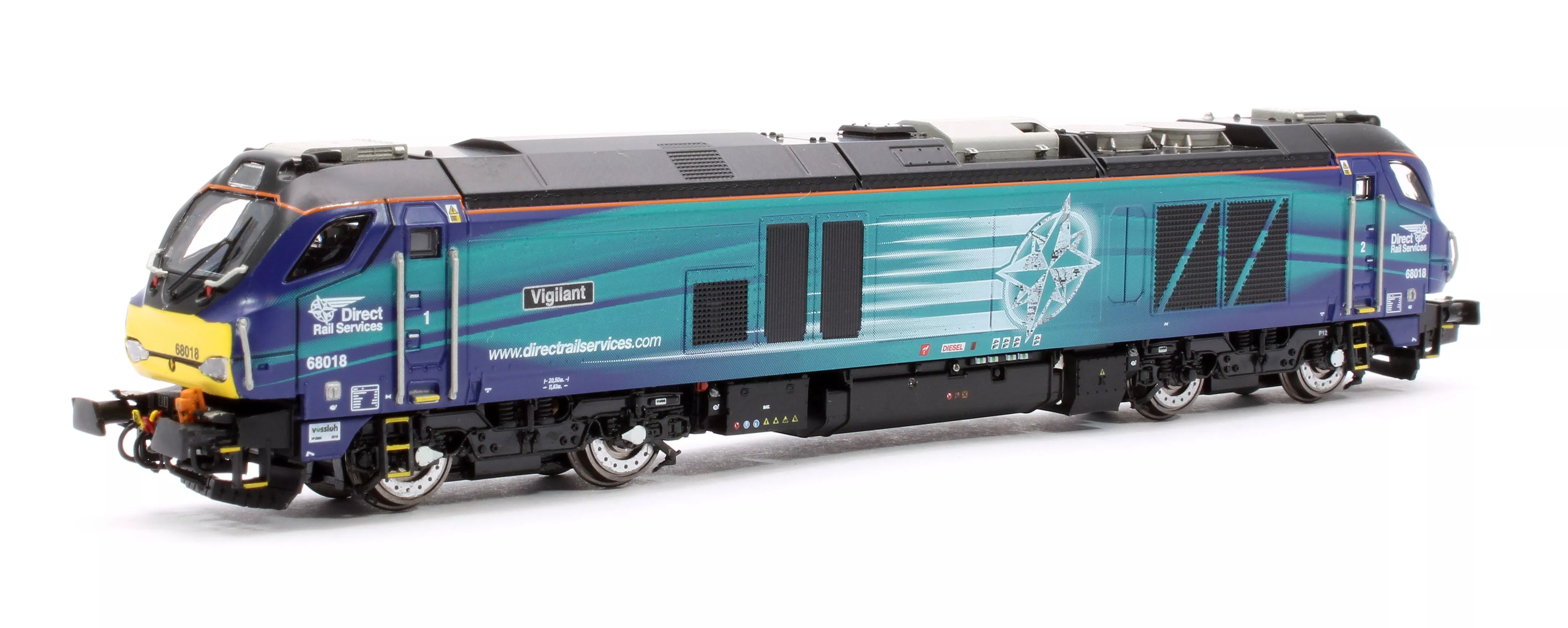 2D-022-013 Class 68 Vigilant 68018 DRS Compass Diesel Locomotive