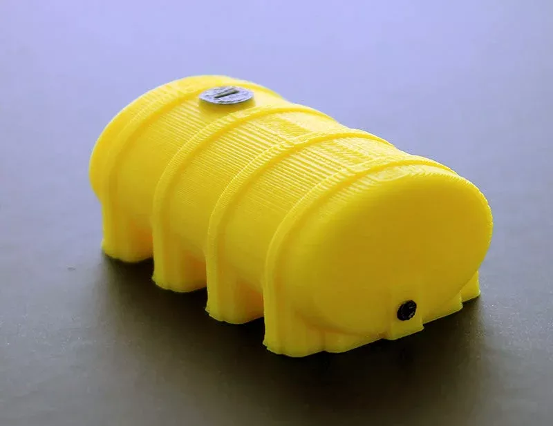 3D To Scale 64-322-Y 1/64 – Elliptical Leg Tank 2000gal Yellow Utility
