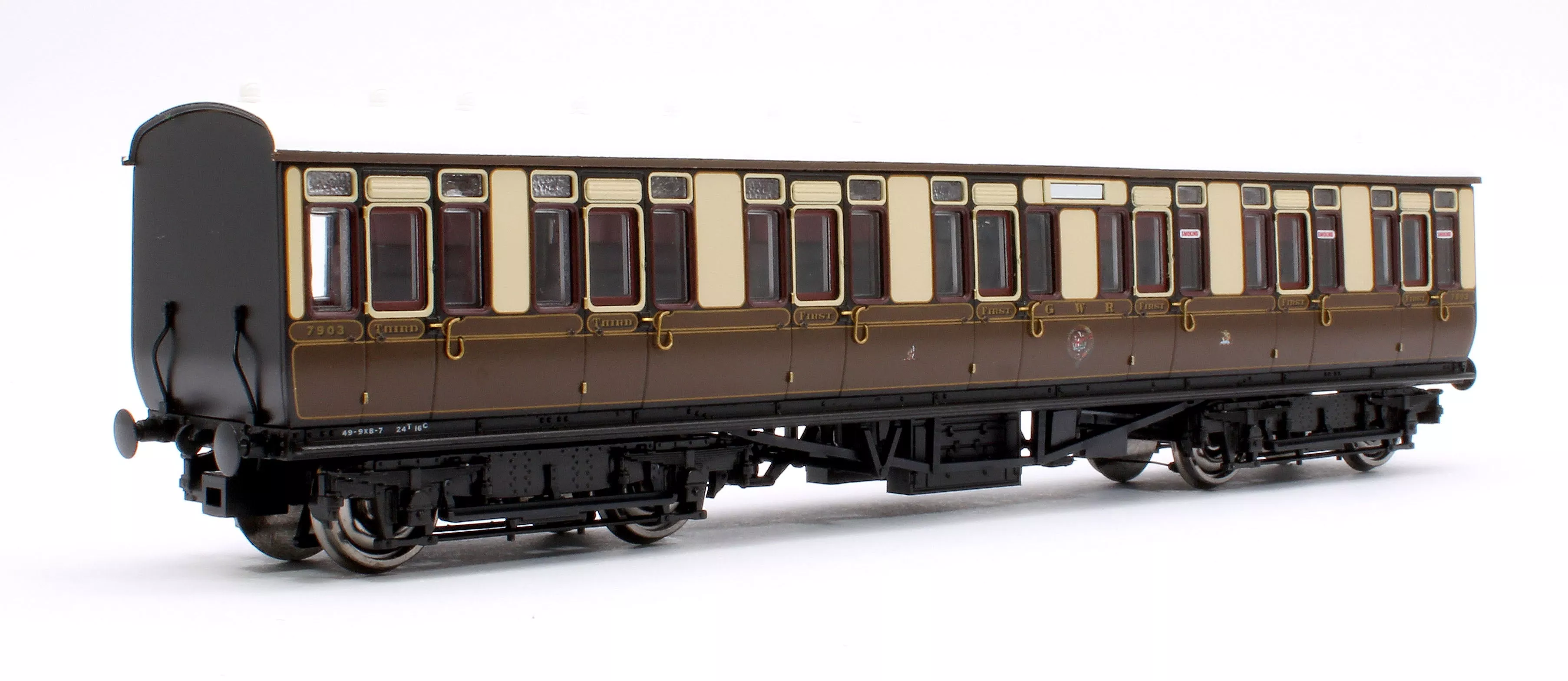 4P-020-121 GWR Toplight Mainline City Lined Chocolate & Cream Composite 7903 Set 2