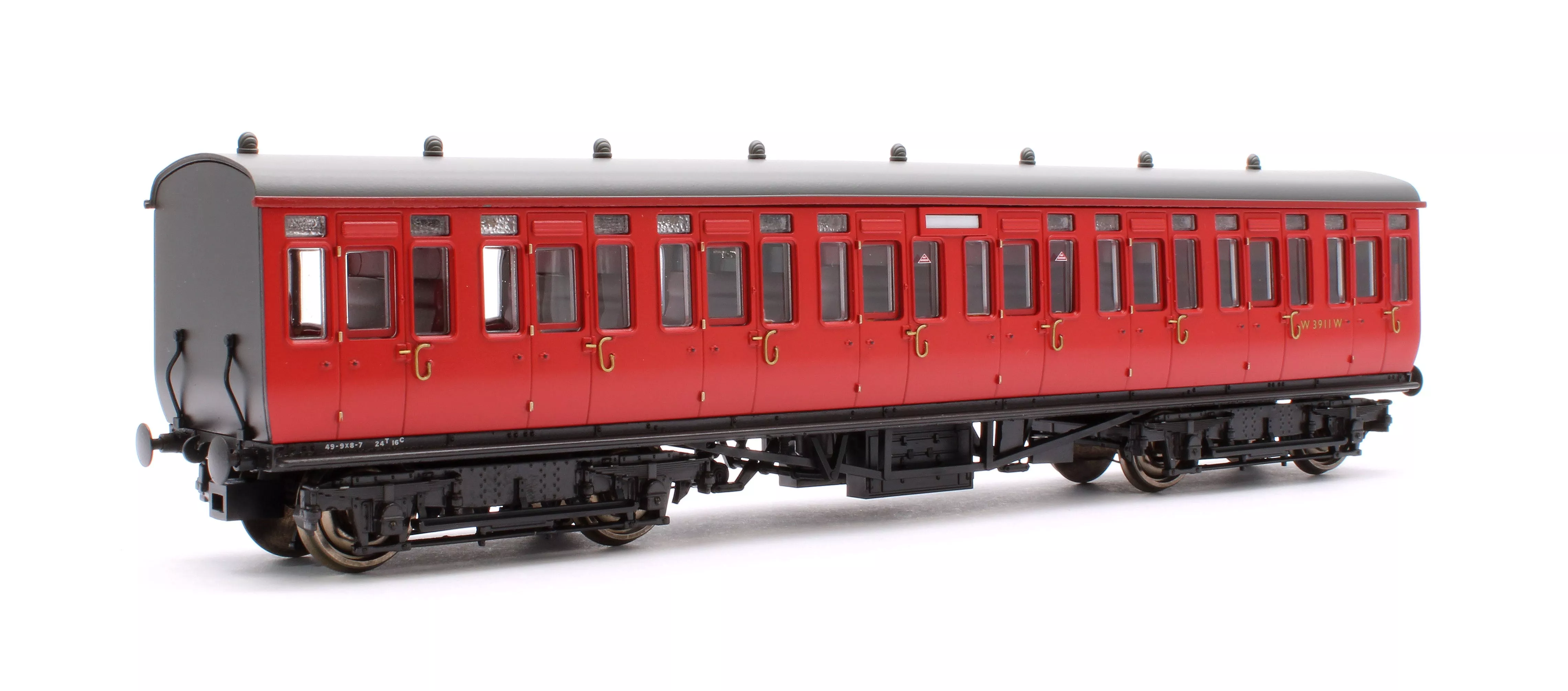 4P-020-511 GWR Toplight Mainline City BR Maroon All Second 3911 Set 6