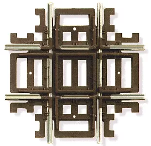 577 Atlas 90 degree Crossing Code 83 N/S Brown Ties HO Scale