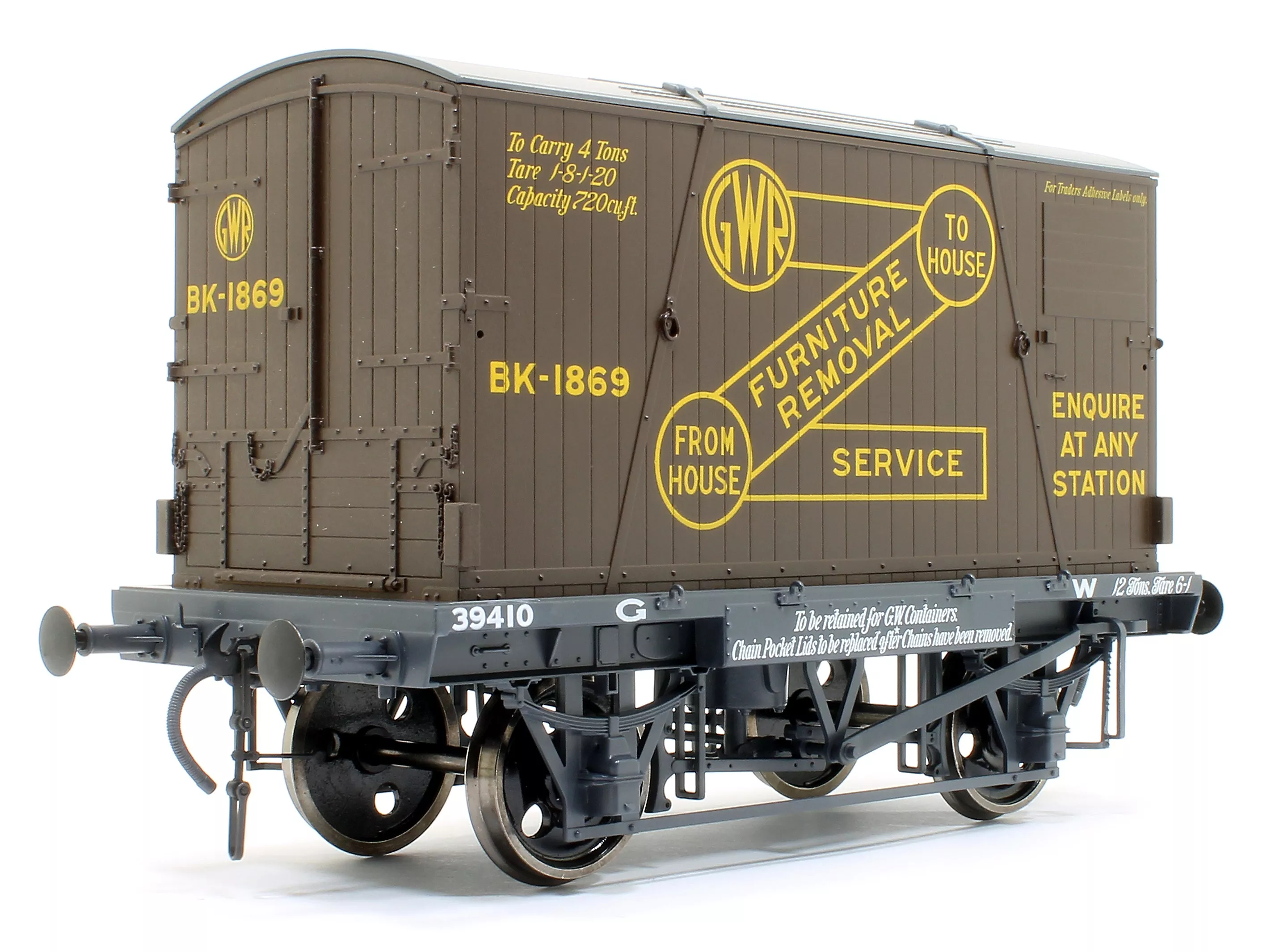 7F-037-007 GWR Conflat 39410 BK2 Choc. Container BK-1869