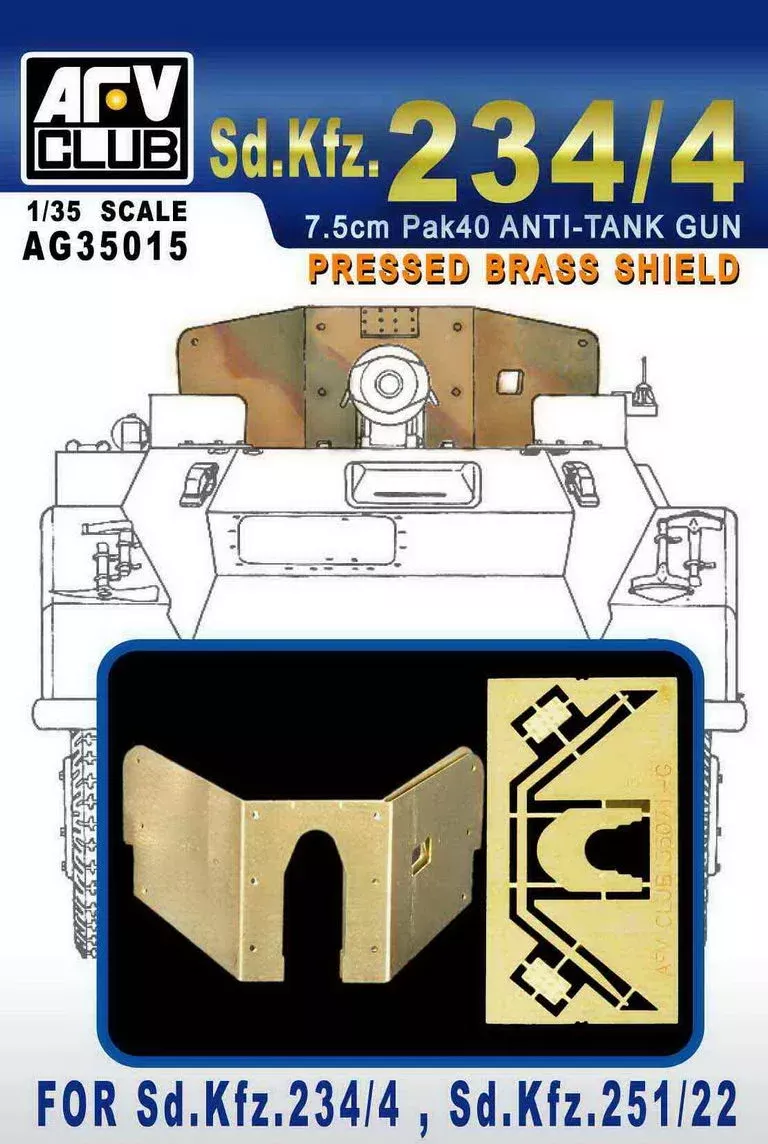 AFV Club AG35015 Pressed Brass Shield Sd.Kfz.234 1:35