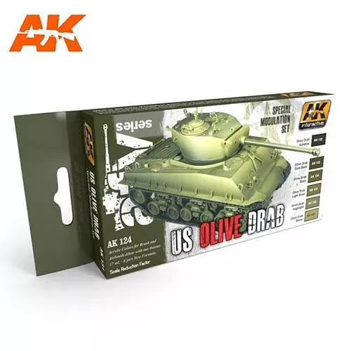 AK Interactive AK131 US Olive Drab Modulation Paint Set Acrylic*