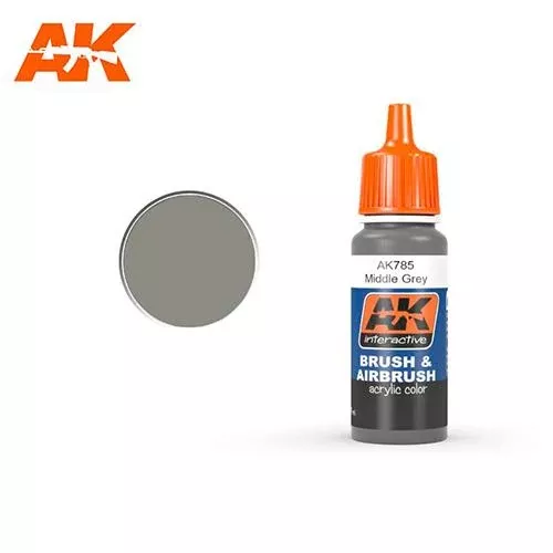 AK Interactive AK785 Middle Grey Paint Acrylic 17mL*