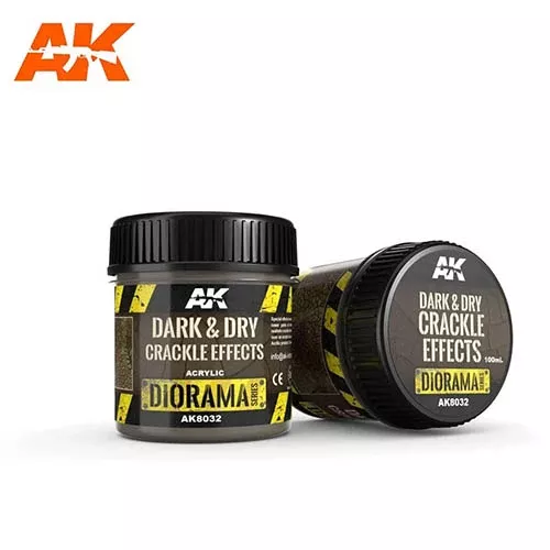 AK Interactive AK8032 Dark & Dry Crackle Effects – 100ml (Acrylic)