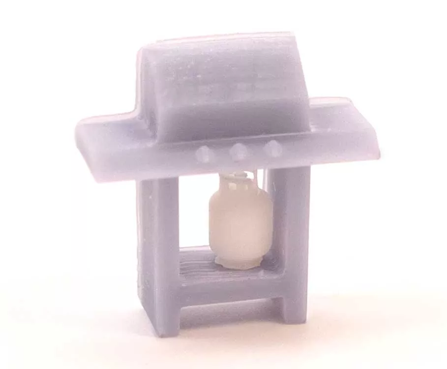 All Scale Miniatures 871864 Grill with Attached Lid and Propane Tank