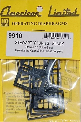 American Limited HO 9910 Stewart F-Unit Operating Diaphragms, Black