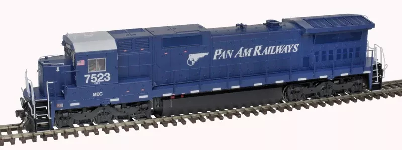 Atlas 10004209 DASH 8-40C Pan Am #7523 (dark blue, black) front ditch lights DCC & Sound HO Scale