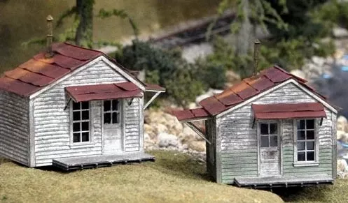 Bar Mills Scale Model Works HO 0702 Twin Utility Shed Kits (2)