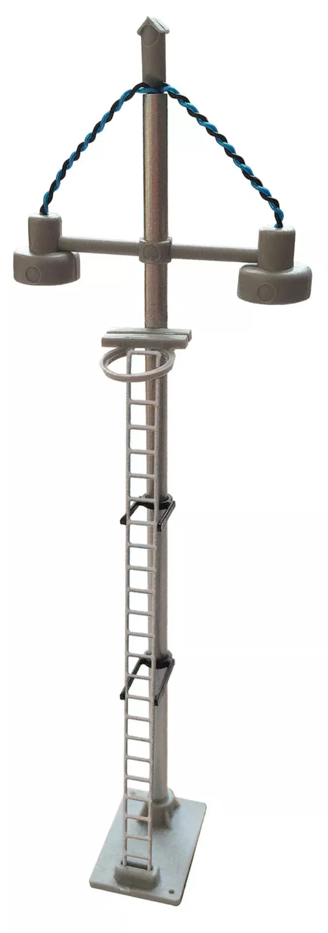 BL17S Double Bowl Head Tall Yard Lamp (Silver Ladder)