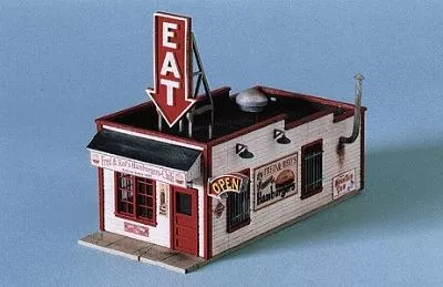 Blair Line 190 HO Scale Fred & Red’s Hamburgers — Kit – 2 x 4-1/2″5 x 11.2cm