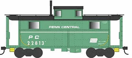 Bowser 6-41673 HO Scale N5 Caboose Penn Central White Stripe PC 22813