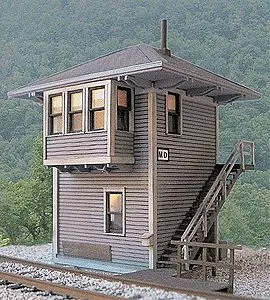 BTS 17650 O Scale Chesapeake & Ohio MD Cabin (Interlocking Tower) – Kit (Laser-Cut Wood & Card) — Scale 32 x 30’9.8 x 9.1m