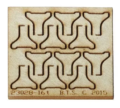 BTS (Better Than Scratch) 23028 HO Scale N&W Concrete Rail Posts — pkg(12) (Rail Not Included)