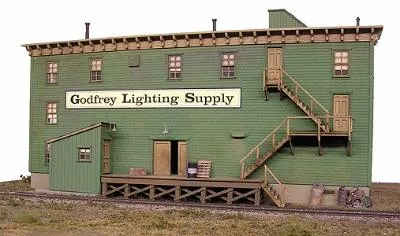 BTS (Better Than Scratch) 27000 HO Scale Godfrey Lighting Supply – False Front — 11 x 2″