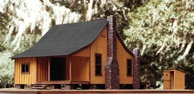 BTS (Better Than Scratch) 27110 HO Scale Goin’ Home Series — The Shanty (Sharecropper’s House w/Outhouse) – 5 x 6-13/16″