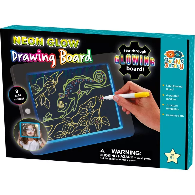 Buddy & Barney: Neon Glow Drawing Board