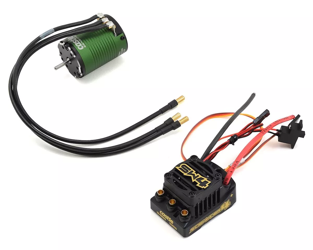 CSE010-0164-04Sidewinder SW4 Waterproof 1/10 ESC/Motor Combo w/1406 (7700kV) On Road Edition (Castle Creations)