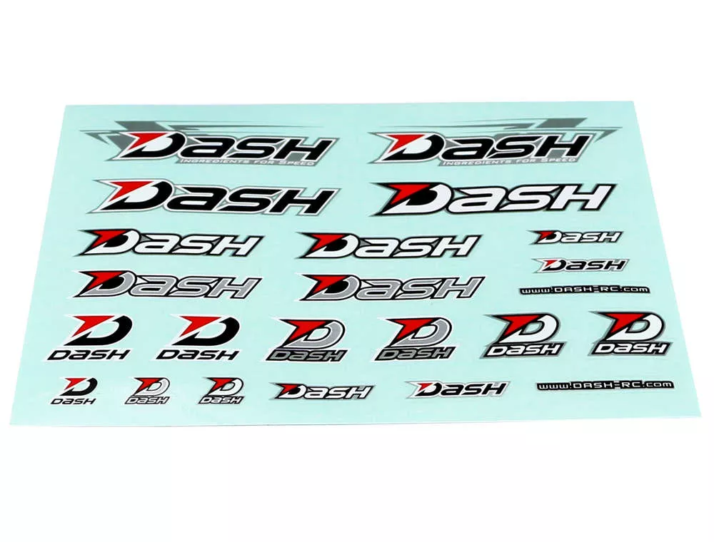 DA-777002Dash Decal ( 230 X 180 mm) Black / White / Silver (Dash)