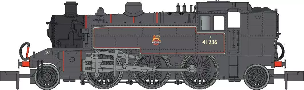Dapol Ivatt 2-6-2T 41236 BR Early Crest Lined Black