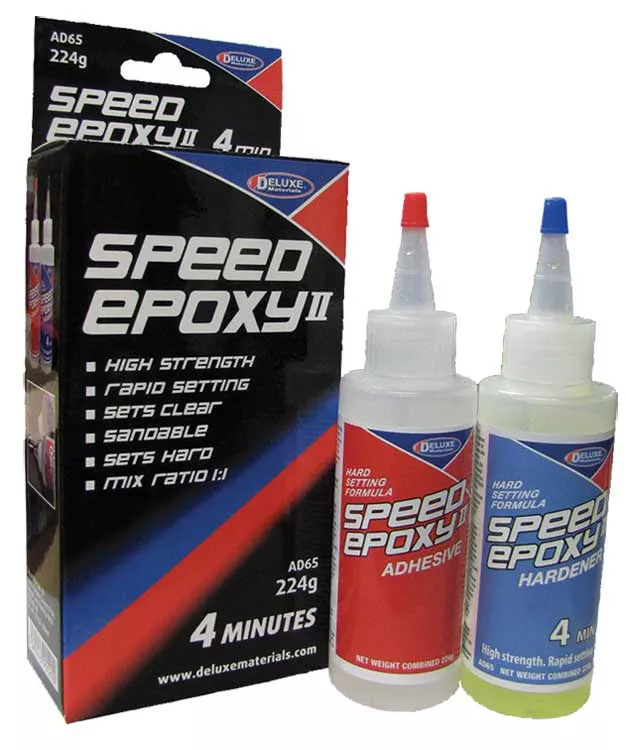 Deluxe Materials AD65 Speed Epoxy II, 4-Minute Set Time, 7-9/16oz