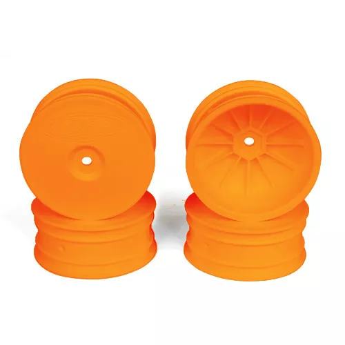 DER-SB4-A4OSpeedline Buggy Wheels for Associated B64/B64D, TLR 22 3.0/4.0, Front, Orange (4pcs) (DE Racing)