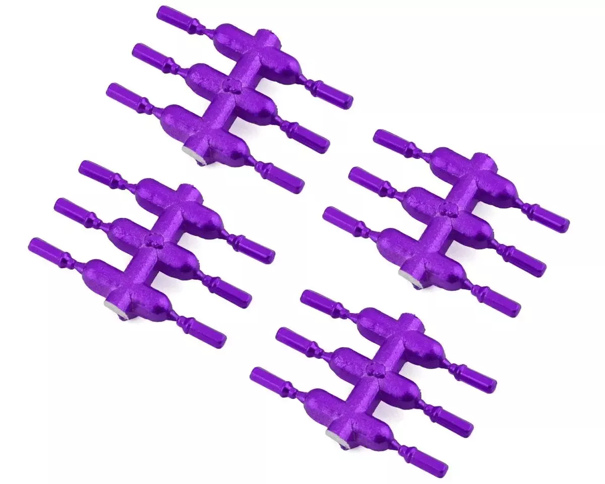 DSC-DEN-2PUA DS Racing Drift Element Scale Lug Nuts (Purple) (24) (Long) (DS Racing)