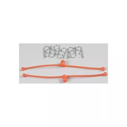 Dubro 2252 Orange Body Klip Retainers (Pack of 2)