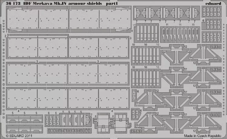 Eduard 36173 1/35 Armor- IDF Merkava Mk IV Armor Shields for HBO