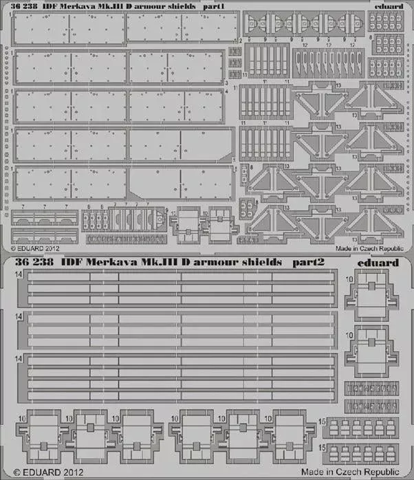 Eduard 36238 1/35 Armor- IDF Merkava Mk III D Armor Shields for HBO