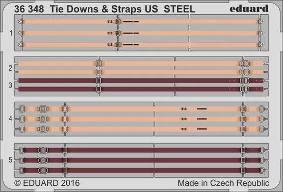 Eduard 36348 1/35 Armor- Tie Downs & Straps US Steel (Painted)