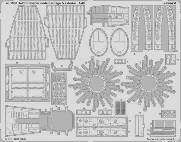 Eduard 481008 1/48 Aircraft- A26B Invader Undercarriage & Exterior for ICM