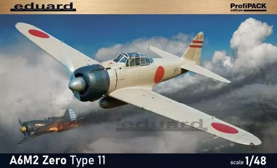 Eduard 82211 1/48 WWII A6M2 Zero Type 11 IJN Fighter (Profi-Pack Plastic Kit)
