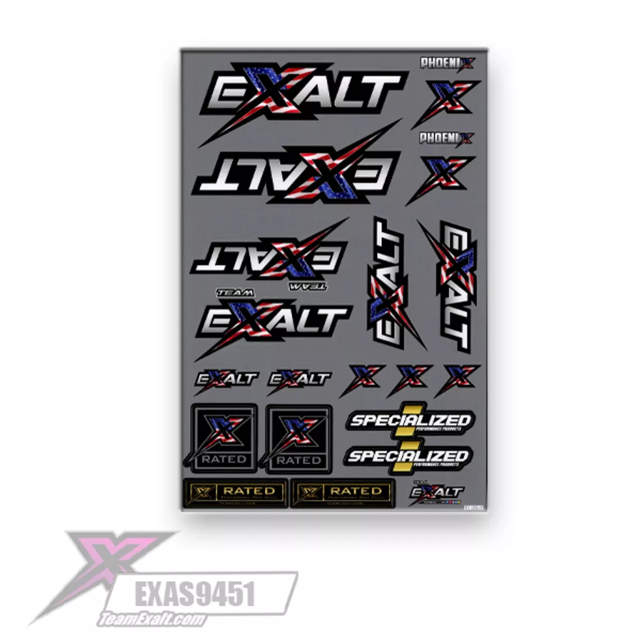 EXAS9451Team Exalt “USA” Sticker Sheet (EXALT)