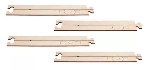 Faller 161911 HO Scale Car System Laser-Street Street Sections (Less Guide Wire) — Straight – 8-3/8″ 21.3cm pkg(4)