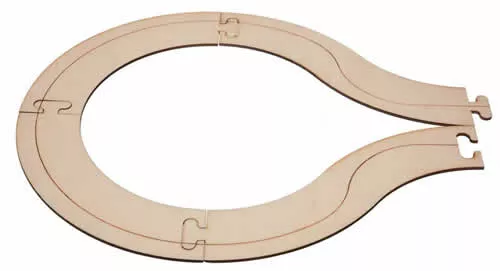 Faller 161945 HO Scale Car System Laser-Street Section (Less Guide Wire) – Kit (Laser-Cut Wood) — Terminal Loop 15-3/4 x 11-13/16″ 40 x 30cm