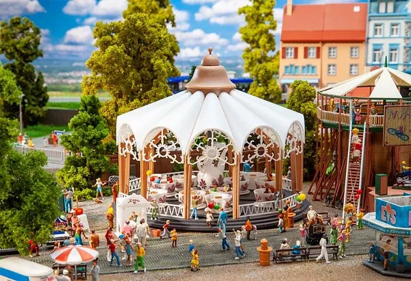 Faller – 272-140335 – Dog Rose Coffee Cups Carousel (HO Scale)
