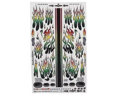 FBR1DECFLR276FBR69227Firebrand RC Flames Rasta Decal Sheet (8.5×14″) (Firebrand RC)