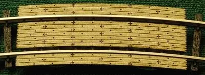 GCLaser 1272 N Scale Grade Crossing pkg(2) — 9-3/4″ Radius Curve – Fits Code 100 Rail