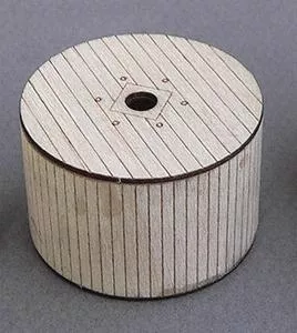 GCLaser 21192 S Scale Covered Cable Reel pkg(3) – Kit (Laser-Cut Wood) — 7/8 x 1-7/16″ Diameter